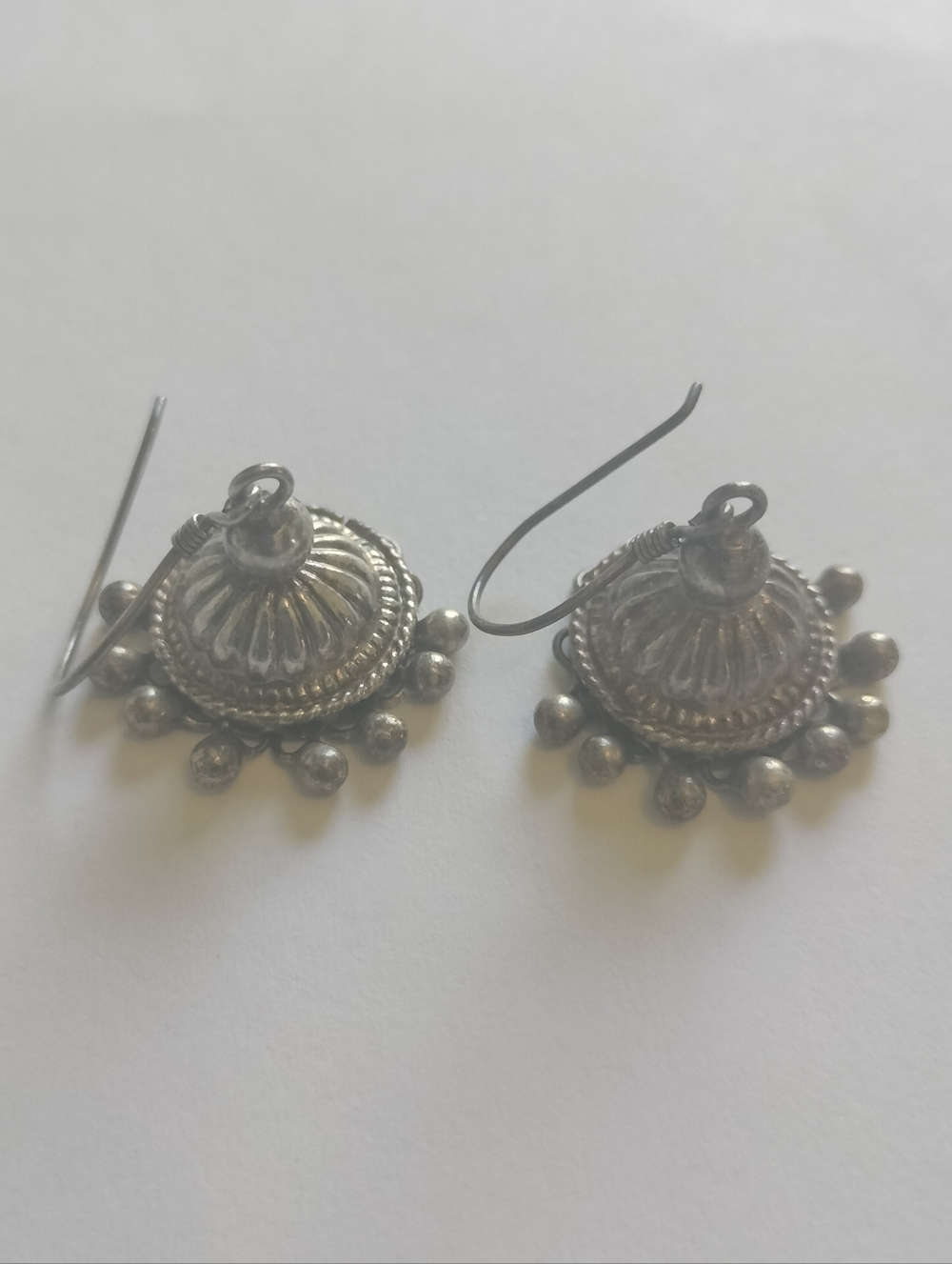 Antique Sterling Earrings - Picture 2 of 5
